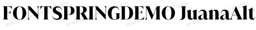 FONTSPRINGDEMO JuanaAltRegular字体转换